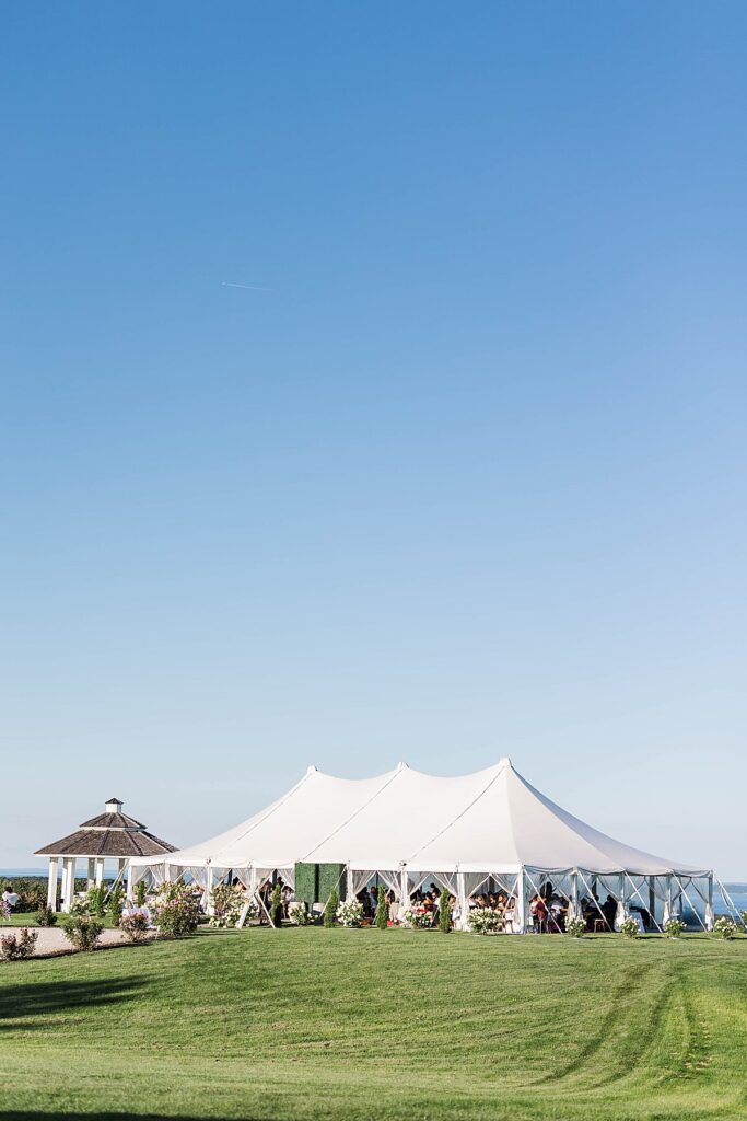 Luxury outdoor tent reception at a Northern Michigan wedding venue